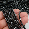 Spinel czarny kostka fasetowana 3mm [sznur 38cm]