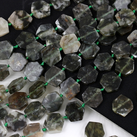 Lepidolit sześciokąt 14x4mm