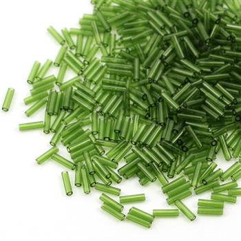 Miyuki Bugle #2 Transparent Olive 6mm [5g]