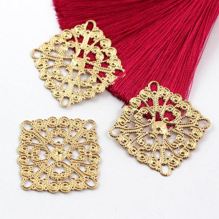 Element filigranowy metalowy złoty 29x29mm