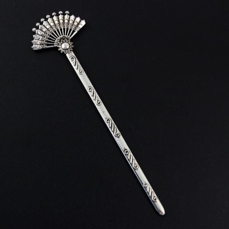 Baza szpilki do koka srebrna wachlarz 16cm