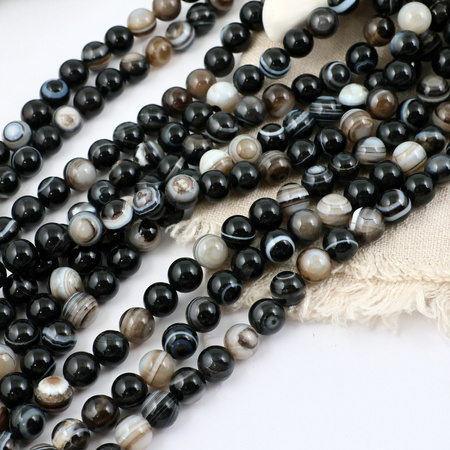 Sardonyks kula gładka 8mm