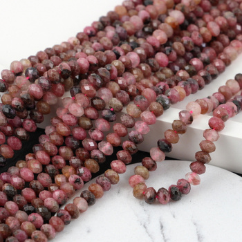 Rodonit oponka fasetowana 5x3mm [sznur 39cm]