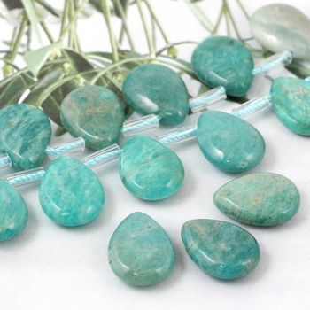 Amazonit łezka fasetowana 18x13mm