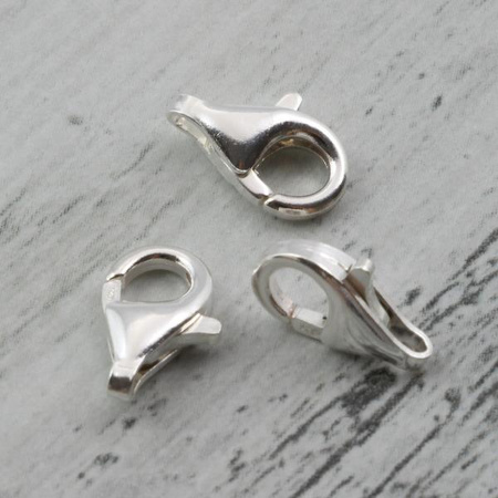 Zapięcie srebrne karabińczyk 11mm Ag925