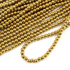 Hematyt kula gładka 4mm GOLD [sznur 40cm]