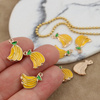 Zawieszka emaliowana banan kiść 15x10mm