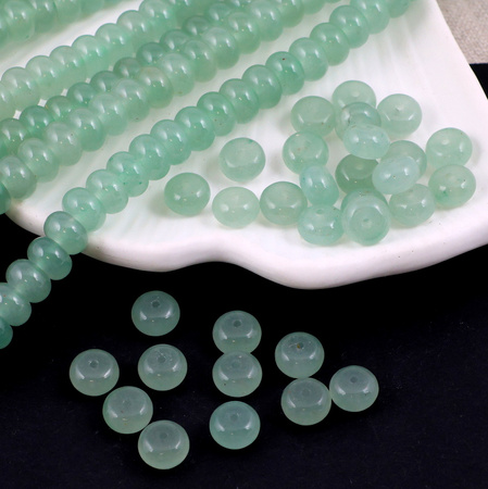 Awenturyn zielony oponka gładka 8x5mm