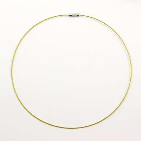 Baza naszyjnika linka z zapięciem skręcanym jasnozłota 45cm