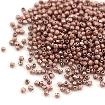 Fire Polish 2mm Saturated Metallic Pale Dogwood [80szt]