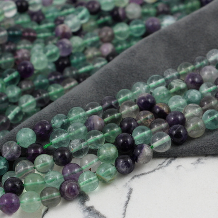 Fluoryt tęczowy kula gładka 8mm