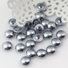 Glass Pearl Cabochon Light Grey 8mm