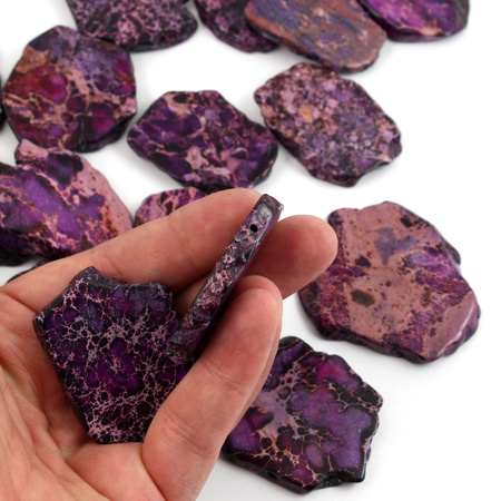 Jaspis lazurowe wybrzeże nieregularny plaster fioletowy