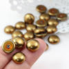 Glass Pearl Cabochon Brass Gold 12mm