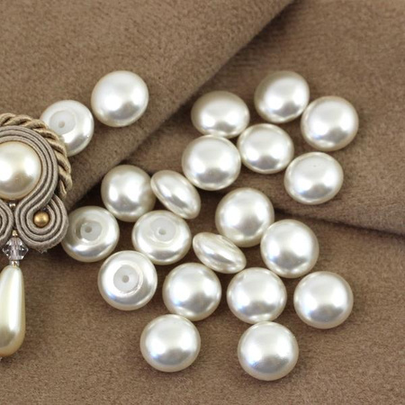 Preciosa Nacre Button-Semi White 10mm [2szt]