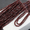 Granat oponka fasetowana 3x2mm [sznur 39cm]