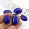 Kaboszon z żywicy owal granatowy 25x18mm