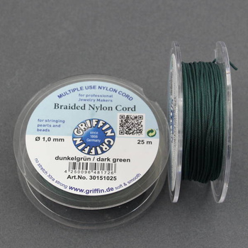 Griffin sznurek nylonowy ciemnozielony 1mm [1 szpula/25 m]