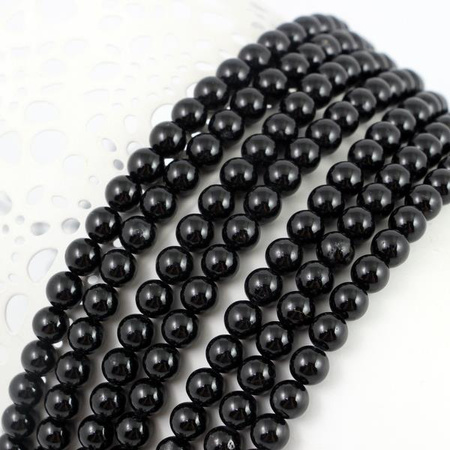 Turmalin czarny kula gładka 6mm