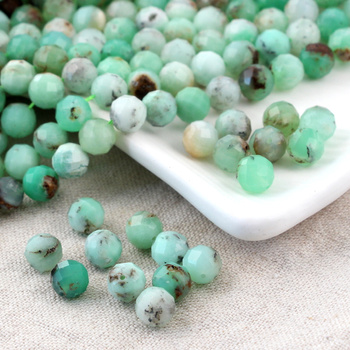 Chryzopraz kula fasetowana 8mm