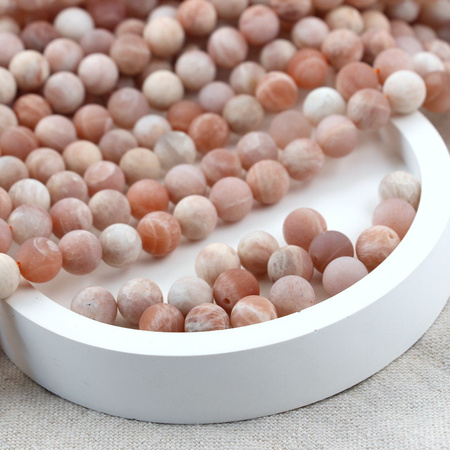 Kamień słoneczny kula MAT gładka 8mm