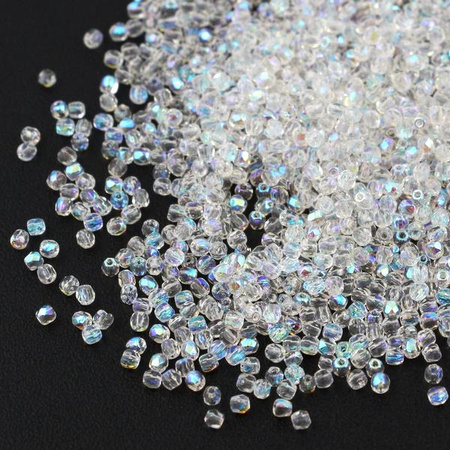 Fire Polish 2mm Crystal AB [80szt]