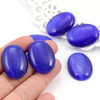 Kaboszon kocie oko owal kobaltowy 30x22mm