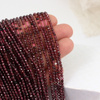 Granat kula fasetowana 3mm [sznur 39cm]