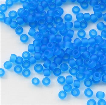 Toho Round 8/0 Transparent-Frosted Dark Aquamarine  [10g]
