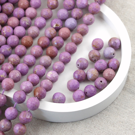 Lepidolit kula fasetowana 8mm