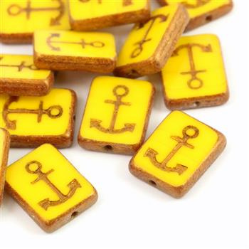 Anchor Beads Opaque Light Orange Bronze 15x12mm