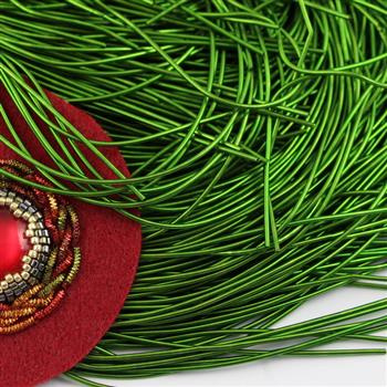 Bajorek do haftu miękki - jasny zielony błyszczący 1mm [ 4g ]