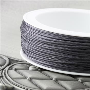 Sznurek wiskozowy grafitowy 1mm Pega [1 metr]