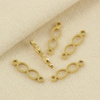 Łącznik nieskończoność stal szlachetna pozłacana PVD 15x4mm
