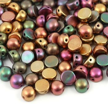 CzechMates Cabochon 6mm Purple Iris Gold [10szt]