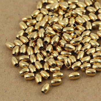 Oliwka przekładka lub blokada stal szlachetna pozłacana PVD 5x3mm [10szt]
