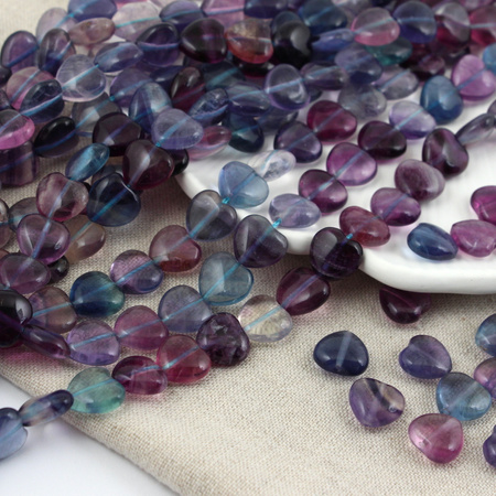 Fluoryt serce gładkie 12mm