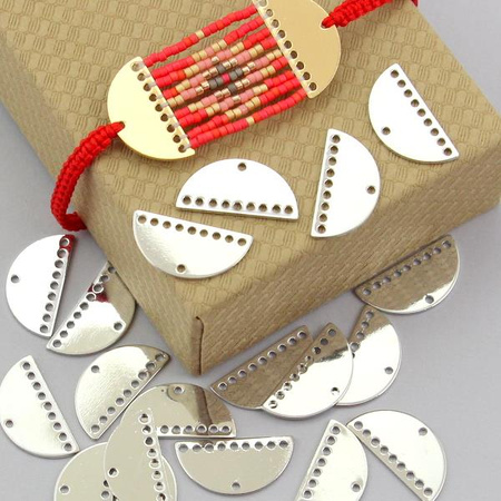 Łącznik rozdzielacz metalowy srebrny 21x12mm