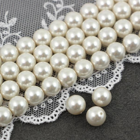 Preciosa Nacre Round Pearl Maxima White 8mm [4szt]