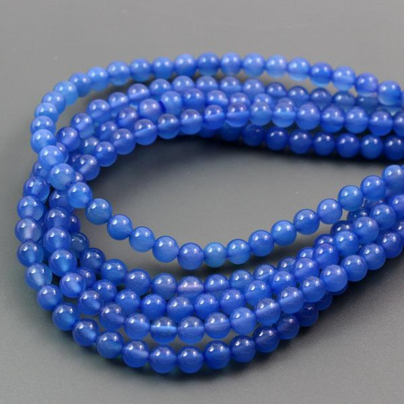 Agat brazylijski kula niebieska 6mm [4szt]