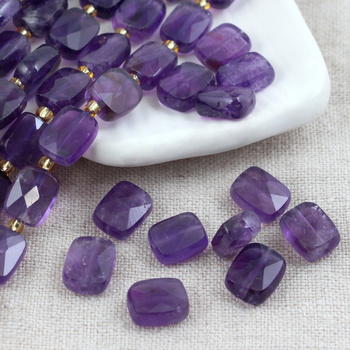 Ametyst prostokąt fasetowany 10x8mm