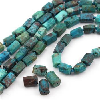 Chryzokola wałek fasetowany 10x6mm