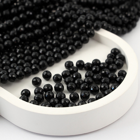 Turmalin czarny kula fasetowana 6mm