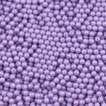 Round Beads Powdery - Pastel Purple 4mm [50szt]