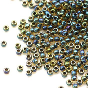 Toho Round 8/0 Inside-Color Rainbow Lt Topaz/Jet [10g]