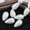 Perła seashell kropla biała 28x16mm