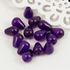 Agat brazylijski kropla gładka fioletowa 11x8mm