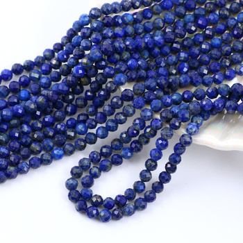 Lapis lazuli kula fasetowana 4mm [sznur 38cm]