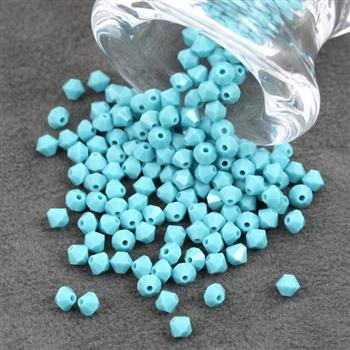 Preciosa Bicone Bead Rondelle Turquoise 4mm [20szt]