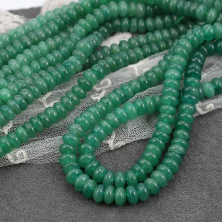 Awenturyn zielony oponka gładka 8x5mm